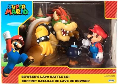 Набір фігурок Nintendo Super Mario Bowser 18 см проти Маріо (хвиля 1)