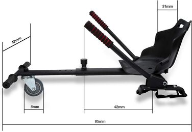 Сидіння для ховерборду Herrselsam, регульоване, 6,5-10 дюймів