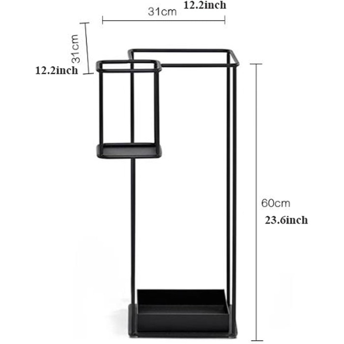Тримач для парасольок Побутовий вестибюль готелю Підставка для парасольок, металевий тримач для парасольки, відро для парасольки для зберігання палиць, палиці для ходьби, довгі парасольки, складні парасольки, передпокій, дім, офіс, хо
