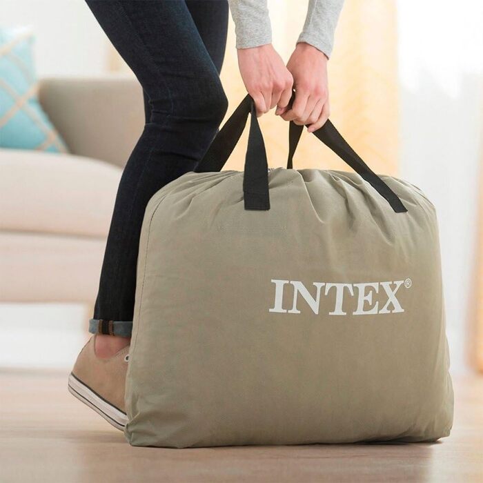 Надувне ліжко Intex Twin Comfort-Plush з Fiber-Tech RP, надутий розмір 99 см x 191 см x 46 см (64412ND)