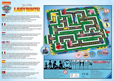 Лабіринт (Paw Patrol Junior Labyrinth) 20799 - відома настільна гра від Ravensburger в молодшій версії, дитяча гра для дітей віком від 4 років Одиночна