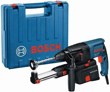 Перфоратор Bosch Professional GBH 2-23 REA (710 Вт, 2,3 Дж, SDS plus, макс. свердління 32 мм, вбудований відсмоктувач, вкл. додаткову ручку, 5 ущільнювальних кілець, перфоратор, кейс) Solo