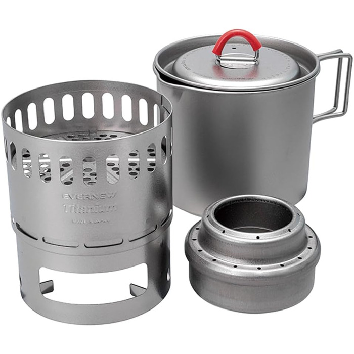 Набір для кемпінгу Evernew Titanium Lightweight Camping Mug Pot Stove Set, 500