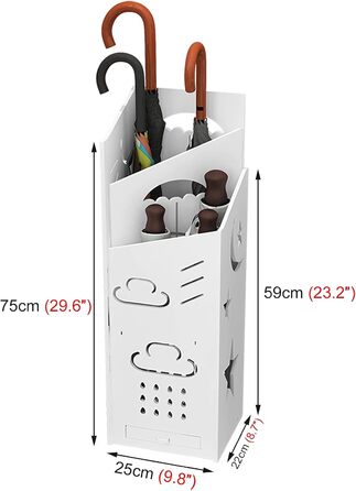 Тримач для парасольки RAABYU зі знімним піддоном для крапель і милим візерунком, підставка для парасольки з видовбаною конструкцією, підставка для парасольки для входу в домашній офіс і вхідних дверей
