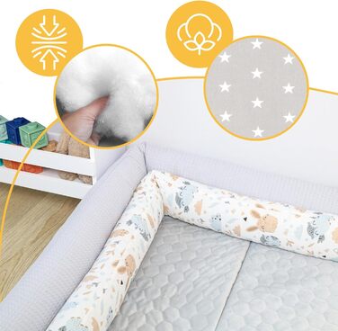 Ліжко Змійка Ліжко Подушка Подушка Ліжко для годування Ролл Bed Edge Protector Декоративна подушка Border Snake XL Плюшеві ведмедики ручної роботи 200 см