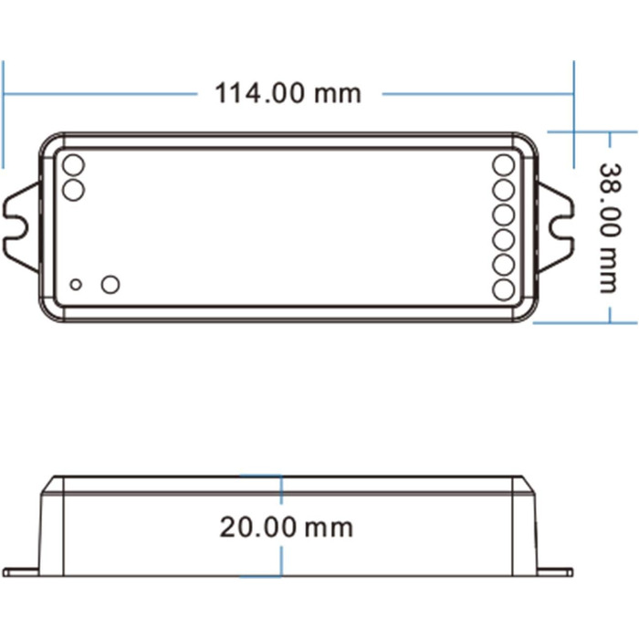 Бездротовий контролер TUYA 5in1 SC/CCT/RGB/RGB-WW/RGB-CCT 12-24V для затемнення, WiFi 2.4G (контролер 5в1) - підходить для розумного будинку