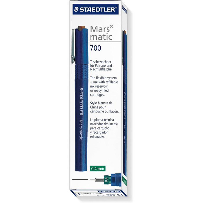 Ширина лінії чорнильного ящика Staedtler Mars matic 700 0,4 мм, (в упаковці )