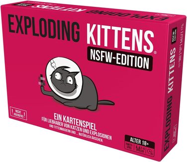 Вибухові кошенята, Exploding Kittens NSFW Edition (Edition 2024), Базова гра, гра для вечірок, карткова гра, 2-5 гравців, 18 років, 15 хвилин, німецька, різнокольорова, барвиста