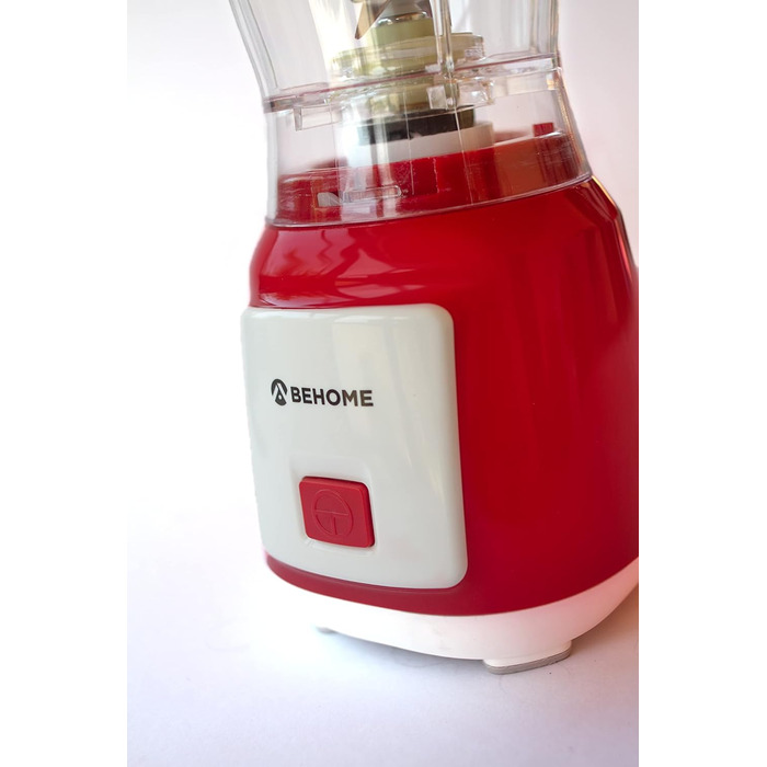 Блендер BEHOME 250 Вт Smoothie Maker Cup 600 мл, високопродуктивний міксер Powerful Red