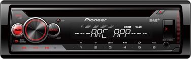 Автомагнітола 1-DIN, CD-тюнер з FM і DAB, MP3, USB і AUX вхід, RGB-підсвічування, додаток Smart Sync, 5-смуговий еквалайзер, Spotify, включаючи антену DAB з антеною, 410DAB-AN