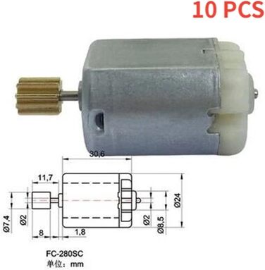Автомобільний дверний замок SPREKS 10 шт. Micro DC двигун FC-280SC для автомобільного електромонтажу Складне дзеркало заднього виду Замок керма Двигун 12V Двигун дверного замка Привід дверного замка 10 шт.