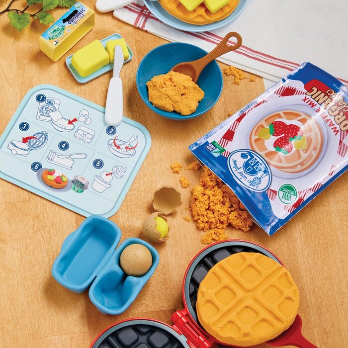 Набір вафель Little Tikes Creative Chefs - зі спеціальним ігровим піском Make-It, 18 аксесуарів, реалістична ігрова вафельниця, для хлопчиків і дівчаток віком від 3 років, НЕ ЕКСПЛУАТАЦІЙНИЙ