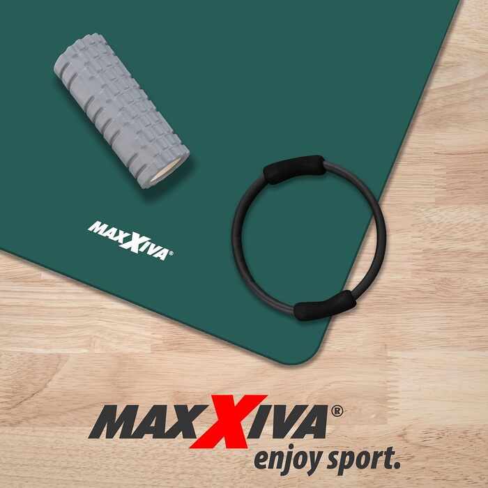 Килимок для йоги MAXXIVA - 190х60х1,5 см або 190х100х1,5 см, з ременем для перенесення, не містить фталатів, не ковзає, на вибір кольору - гімнастичний килимок, килимок для фітнесу, спортивний килимок, килимок для вправ, килимок для вправ (190х100 см, бен