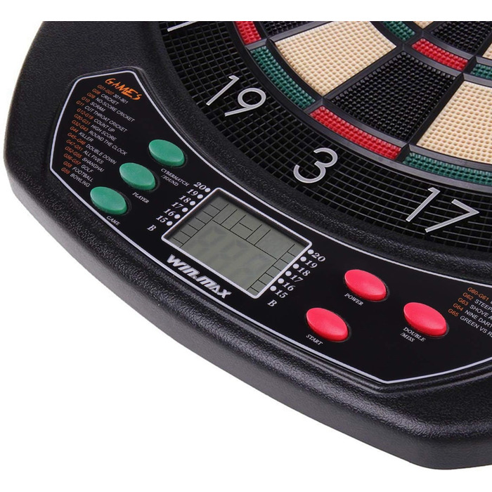 ВИГРАТИ. MAX Electronic Dartboard Професійний набір з 65 варіантів для 1-8 гравців з 12 дротиками 12 професійних польотів 100 наконечників стріл Аксесуари Класичний дизайн