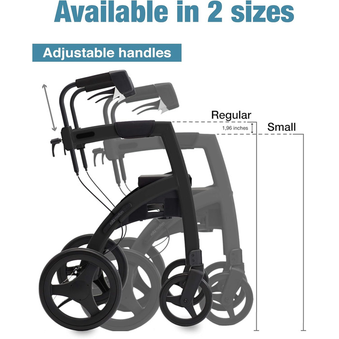 В 1 Rollator Walker Wheelchair Combo - Складне транспортне крісло - Rollator Wheelchair Combo - сучасний дизайн і максимальна підтримка (звичайна) звичайна Pebble White, 2.1 Pebble White - 2