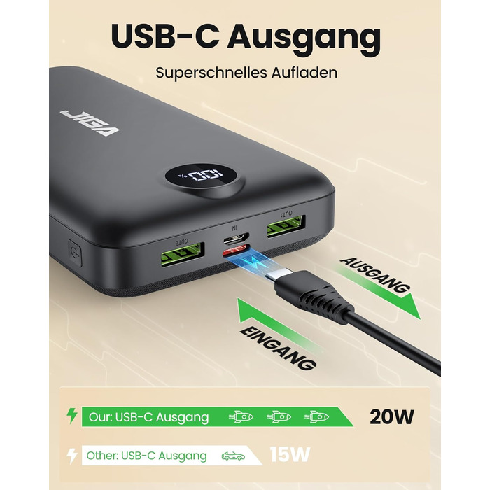 Power Bank JIGA 27000mAh, 22.5W, PD20W