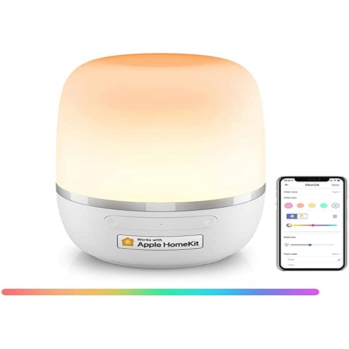 Стрічка Meross Wi-Fi RGBW працює з Apple HomeKit, розумною світлодіодною стрічкою 5 м і світлодіодною лампою RGBCW WLAN працює з Apple HomeKit, комплектом настільної лампи RGBCW з регулюванням яскравості та приліжковою лампою