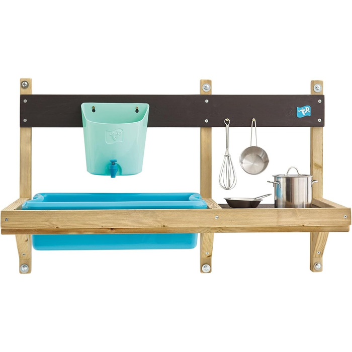 Аксесуари для ігрового будиночка для кухні TP Toys 297 Kitchen Wooden Deluxe Mud Kitchen, зелений, односпальне ліжко, 36 x 81 x 56 см, 297