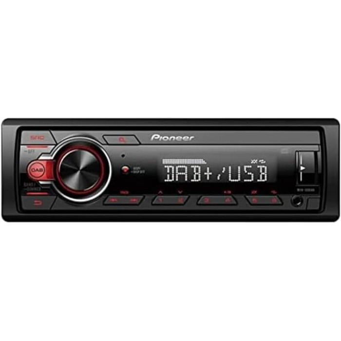 Автомагнітола 1DIN з RDS і DAB, USB, AUX-вхід, низька монтажна глибина Одинарний, 130DAB