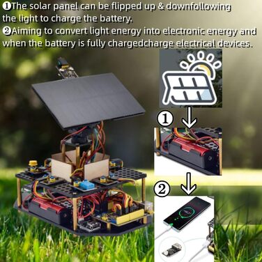 Електронний комплект для сонячного відстеження для Arduino UNO IDE, датчика температури та вологості, датчика світла BH1750 та ін. Подарунок для програмування Edu для дорослих Набір для сонячного відстеження
