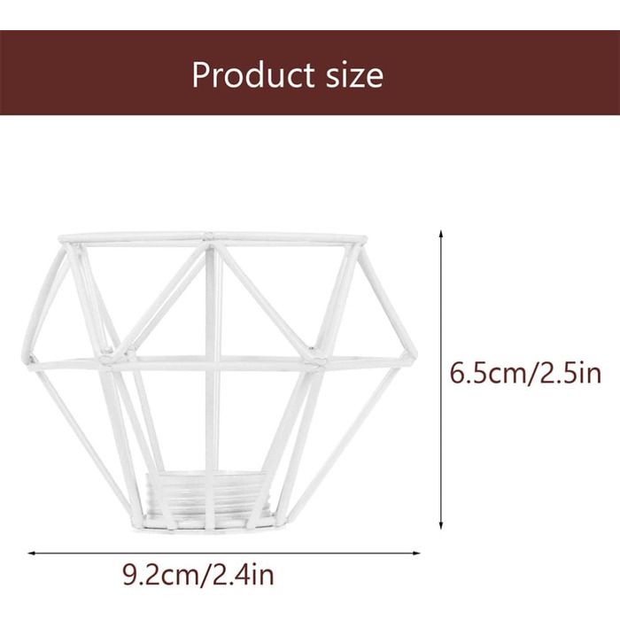 Люстра BESPORTBLE 2 шт. Абажур у металевій клітці Абажур із залізного дроту Вінтажний чохол для стельового світильника Промисловий захист лампи для підвісного світильника бару (білий) Аксесуари для пташиних кліток