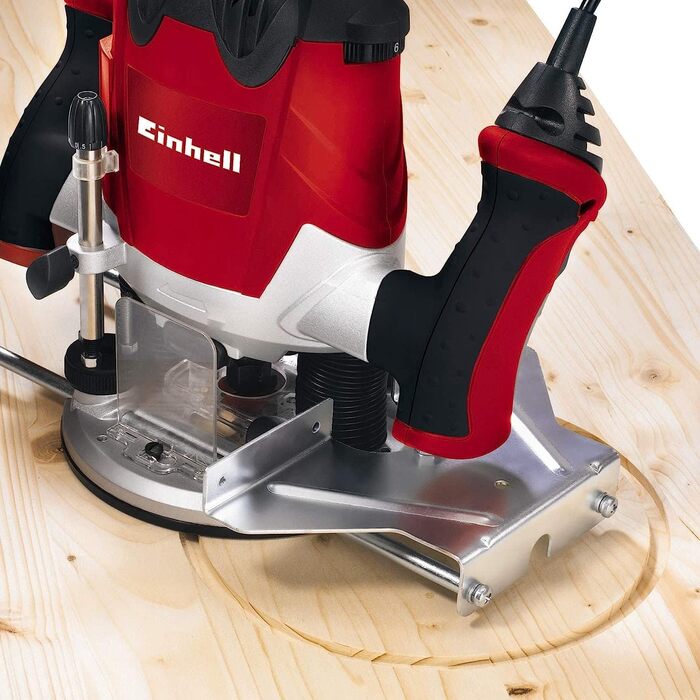 Фрезер Einhell TE-RO 1255 E (1200 Вт, цанга Ø 6 і 8 мм, висота ходу 55 мм, електронне регулювання швидкості, блокування шпинделя, легка заміна інструменту)