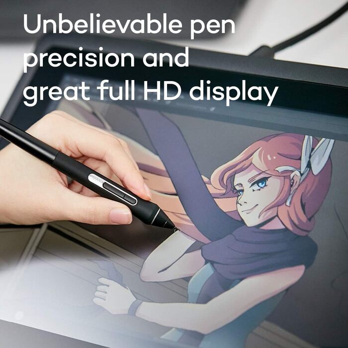 Планшет Wacom Cintiq 16 Creative Pen Display Tablet (для ескізів, ілюстрацій і малювання безпосередньо на екрані, з дисплеєм Full HD (1 920 x 1 080), підходить для Windows і Mac), чорний (16 дюймів, комплект з пультом дистанційного керування ExpressKey)