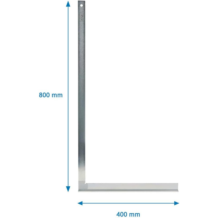 Кутник слюсарний Dnges з упором, 800 х 430 мм (малий великий правий теслярський кутник набір транспортир кутник волосяний кутник мулярський кутник сталевий кутник алюмінієвий вимірювальний кутник упор лінійка будівельний кутник)