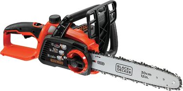 Акумуляторна літій-іонна ланцюгова пила BlackDecker 36V GKC3630L20 з акумулятором та зарядним пристроєм / Ідеально підходить для деревообробки та садівництва / Довжина полотна 30 см