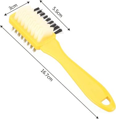 Щітка для взуття, побутове замшеве взуття з нубуку 3-в-1, засіб для чищення черевиків, щітка для взуття, щітка для чищення, набір гумових гумок, щітка onecolor