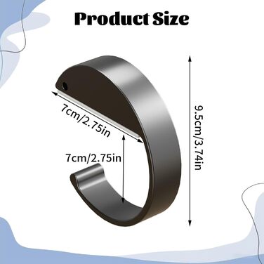 И Тримач для сумок для столу, С-подібний гачок для сумок для столу, тримач для сумок для столу, тримач для сумок для столу без скоб Може тримати шкільні сумки, сумочки (чорний), 2 шт.