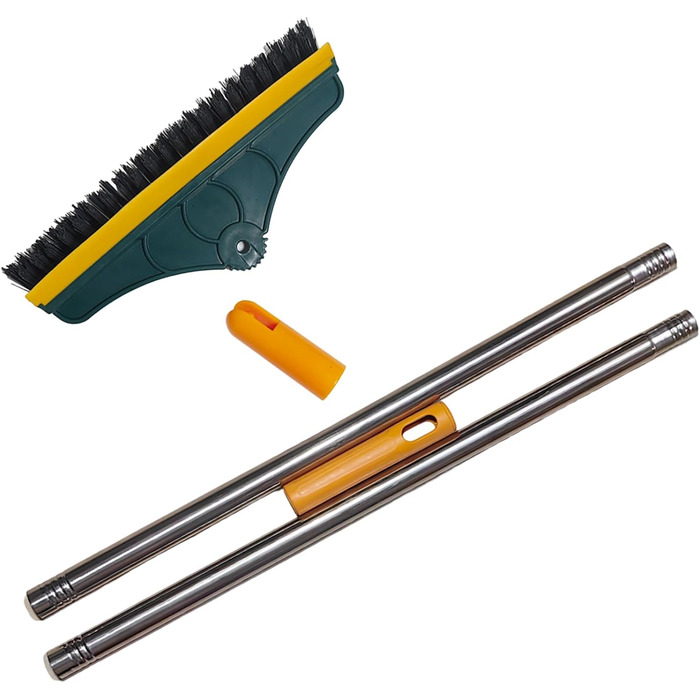 Щітка для підлоги Syiyunran Щітка для підлоги Water Squeegee Corner Upgrade Brush - щітка 2-в-1 ABS/гумова мітла, використовується як щітка для миття ракеля. V-подібна щетина для кращого очищення кутів