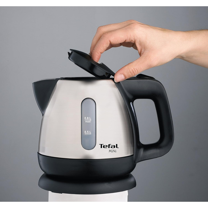 Чайник Tefal BI8125 Місткість 0,8 літра 2200 Вт Бездротовий зв'язок Розетка 360 Захист від сухого/перегріву 22 см Д x 24,9 см Ш x 55,8 см В Одноколірний