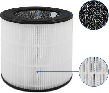 Запасна частина, сумісна з Philips Air Purifier Series 800 AC0850/11 AC0830/10 AC0820/10 AC0820/30 AC0819/10 FY0194/30, фільтр і фільтр з активованого вугілля, 2 шт., 0293/30