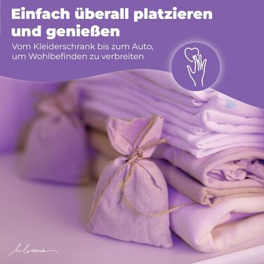 Бавовняних лавандових пакетиків, 120 г квітів лаванди, ефективний захист від молі для гардеробу з тривалим збереженням свіжості та захисту від пилу, 12