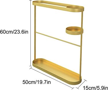 Підставка для парасольки CWXKGL, металевий тримач для парасольки, відро для зберігання довгих і коротких парасольок, підставка для парасольки для лез для дому, готелів та комерційної діяльності, 19,7 5,9 23,6 дюйма золото 50x15x60см