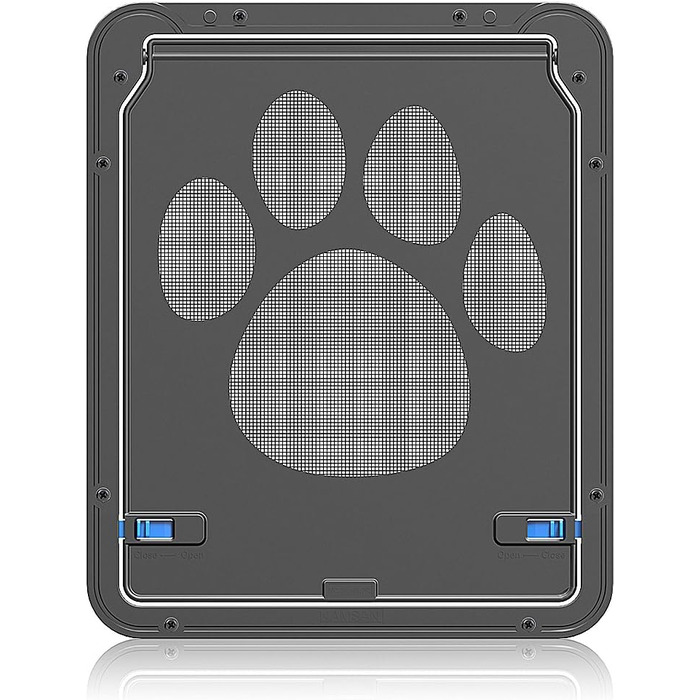 Заслінка для домашніх тварин PETLESO для дверей з екраном від мух Cat Flap Fly Screen з магнітним замком Легке встановлення Двері для собак для котів/собак (29 см * 24 см) Внутрішній розмір (26 см * 20,5 см)