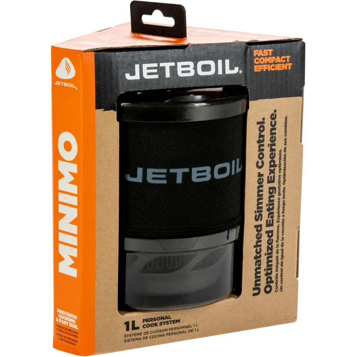 Система приготування їжі для кемпінгу та рюкзаків Jetboil MiniMo з регульованим регулюванням нагріву Вуглецеве волокно