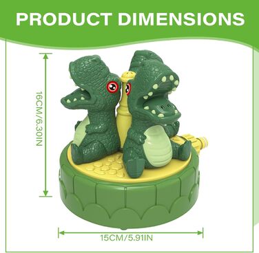 Спринклер для води для дітей Динозавр Діти Спринклер Абс Пластикова обертова іграшка для води Прикріпити садовий шланг для води Літня іграшка для саду на відкритому повітрі Спринклер для дітей