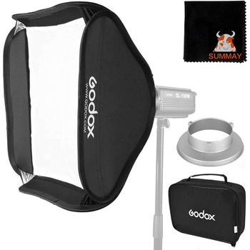 Складаний софтбокс GODOX 80 см x 80 см / 32 x 32 дюйми з адаптером Bowens Mount Speed Ring для студійного спалаху Speedlite HS8080