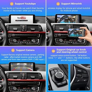 Для BMW 3 4 5 6 7 Series X1 X3 X4 X5 X6 2012-2016 Рік з системою NBT, з Apple Carplay Комплект модернізації Декодер Mirrorlink, навігація