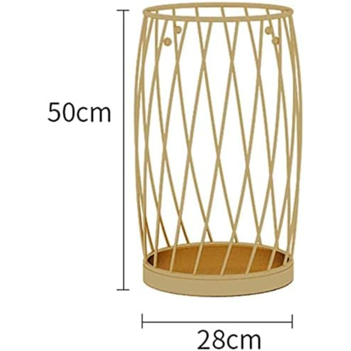 Підставка для парасольок Cuiynic, тримач для парасольок, підставка для парасольок Golden Light, з 4 гачками, багатофункціональна полиця для зберігання парасольок, водонепроникна та нержавіюча полиця для парасольки