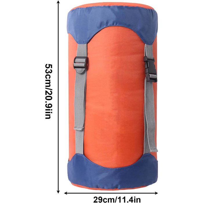 Компресійний мішок для спальника, Sundries compression bag, великий об'єм 35 л, нейлоновий, багатофункціональний, водонепроникний, компресійний мішок для рюкзака, походів і кемпінгу Помаранчевий