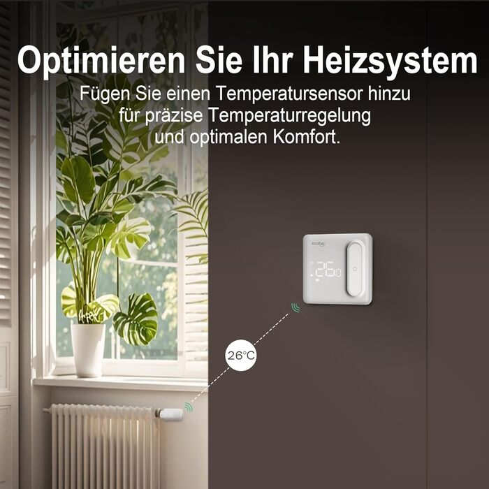 І Voice Control (Alexa, Google Assistant), Energy Saving, 2-Pack, Zigbee TRV Extension, Wireless Heat Thermostat, APP