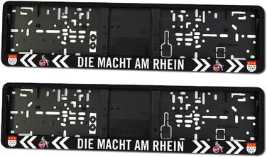 Тримач номерного знака FC Cologne -Die Macht am Rhein- Набір з 2 шт. , підсилювач номерного знака - плюс закладка Я люблю Кельн, 1.