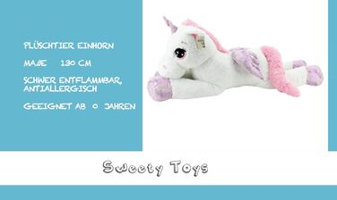 М'яка іграшка Sweety Toys 8056 XXL Єдиноріг Пегас 130 см білий, білий