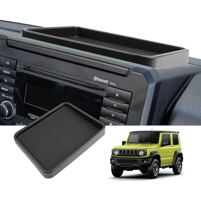 Сумісний з Suzuki Jimny JB64S JB74W 2018-2020 2021 2022 2023 2024 Коробка для зберігання з центральною консоллю Нековзний килимок Аксесуари для зберігання речей, органайзер підлокітника Лоток Центральний підлокітник Бардачок Труба