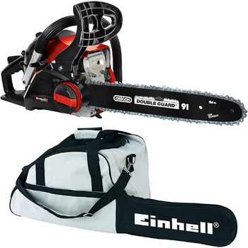 Бензинова бензопила Einhell GC-PC 1435 I TC Set (2-тактний двигун, повітряне охолодження, потужність 1,4 кВт, бензин 260 л, масло 210 мл, полотно 350 мм, 11000 об/хв)