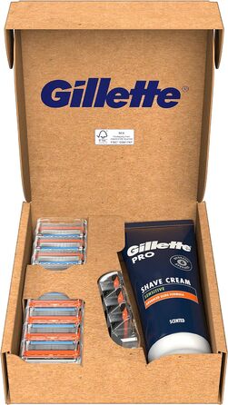 Леза для бритви Gillette Fusion 5, 18 змінних лез для мокрих бритв чоловічі з 5-кратним лезом, Зроблено в Німеччині (10 лез піна для гоління)