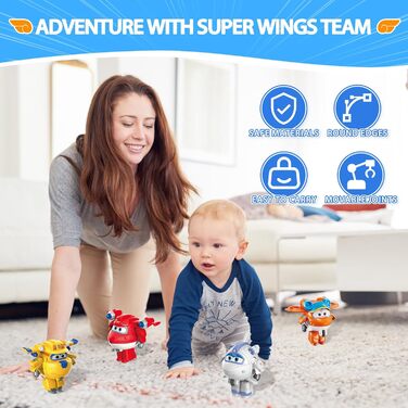 Іграшка-трансформер Super Wings 2 '4 пакети, Суперзаряджений Джет, Донні, Астра, Санні, міні-фігурки літака, іграшковий транспортний засіб, іграшка-трансформер для 3 4 5 6 7 8-річних хлопчиків та дівчаток